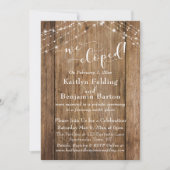 Bruine houten lichten We zijn weggelopen Typografi Kaart (Voorkant)