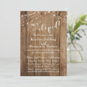 Bruine houten lichten We zijn weggelopen Typografi Kaart (Staand voorkant)