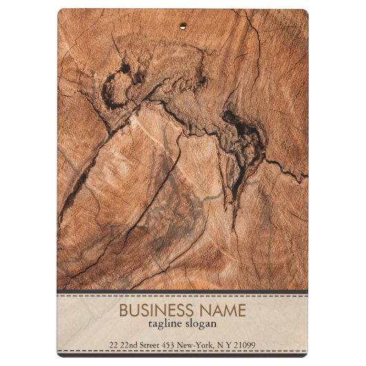 Bruine houten look klembord (Achterkant)