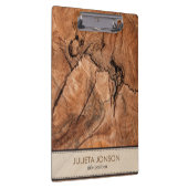 Bruine houten look klembord (Rechts)