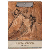 Bruine houten look klembord (Voorkant)