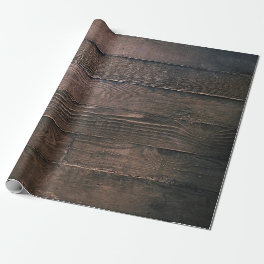 Bruine houten planken cadeaupapier (Uitgerold)