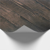 Bruine houten planken cadeaupapier (Hoek)