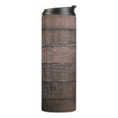 Bruine houten planken thermosbeker (Gedraaid links)