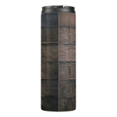 Bruine houten planken thermosbeker (Achterkant)