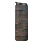 Bruine houten planken thermosbeker (Geroteerd rechts)