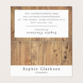 bruine houten planten, bijtende dubbele loyaliteit visitekaartje (Buitenkant ongevouwen)