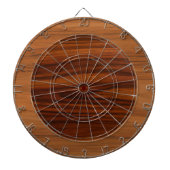 Bruine houten textuur cirkels dartbord (Voorkant)