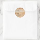 Bruine houten textuur frame achtergrond ronde sticker (Tas)