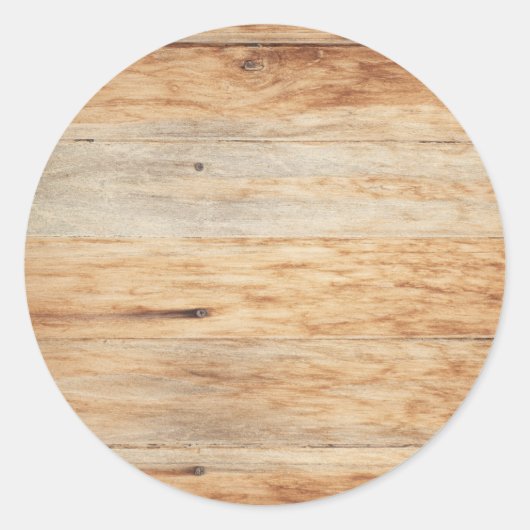 Bruine houten textuur frame achtergrond ronde sticker (Voorkant)