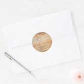 Bruine houten textuur frame achtergrond ronde sticker (Envelop)