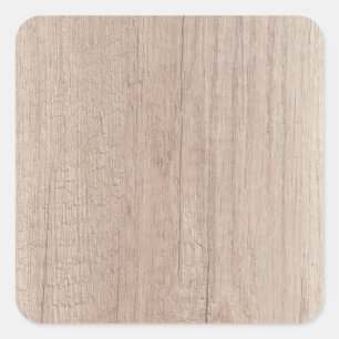 Bruine Houten Uitzicht Lege Sjabloon Trendy Elegan Vierkante Sticker