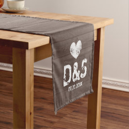 Bruine houtnerf land bruiloft tafel loper