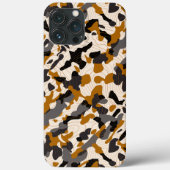 Bruine Houtskool Diagonale Camo met Contourlijnen Case-Mate iPhone Case (Achterkant)