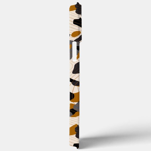 Bruine Houtskool Diagonale Camo met Contourlijnen Case-Mate iPhone Case (Achterkant / Rechts)