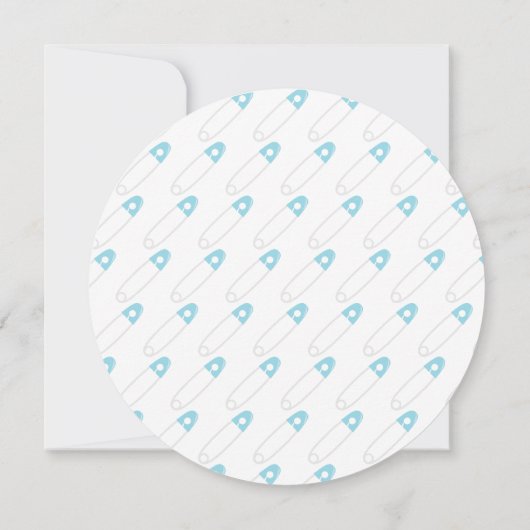 Bruine huid & luier blauw | uitnodiging tot baby s (Achterkant)