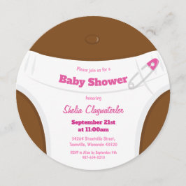 Bruine huid & luierroze | Uitnodiging tot Baby sho