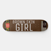 BRUINE HUID MEISJE Skateboard (Horizontaal)