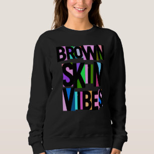 Bruine Huid Vibes Afro-Amerikaanse Vrouw Afro Meis Trui