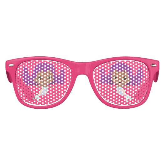 Bruine huid Zeemeermin Schattige Kinder Zonnebril (Voorkant)