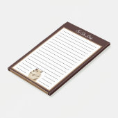 Bruine huisdier hamster te doen lijst post-it® notes (Schuin)