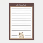 Bruine huisdier hamster te doen lijst post-it® notes (Voorkant)