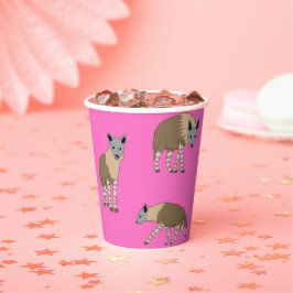 Bruine hyena's papieren bekers