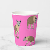 Bruine hyena's papieren bekers (Achterkant)