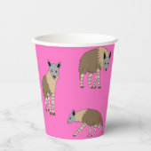 Bruine hyena's papieren bekers (Voorkant)