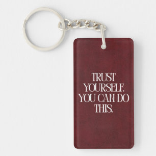 Bruine Inspirerende Motiverende Sleutelhanger