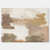 Bruine Ivoor Tane Kroom Abstract Magneet (Voorkant)
