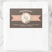 Bruine Janitorial Kalligrafie Huishoudschoonmaak Rechthoekige Sticker (Tas)