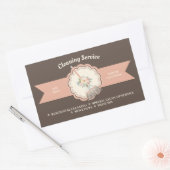 Bruine Janitorial Kalligrafie Huishoudschoonmaak Rechthoekige Sticker (Envelop)