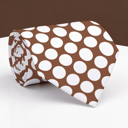 Bruine Jumbo Stippen Custom Necktie Stropdas
