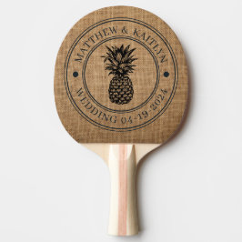 Bruine Jute Ananas Trouw Crest & Namen Tafeltennisbatje