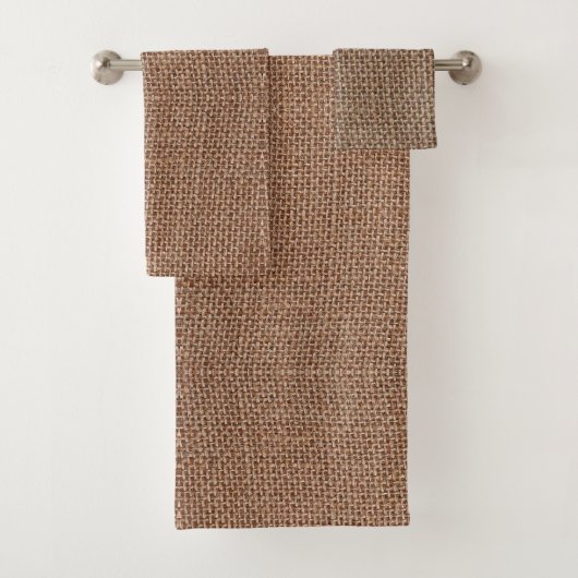 bruine jute burlap bad handdoek (Insitu)