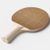 Bruine jute tafeltennisbatje (Voorkant Gekanteld)