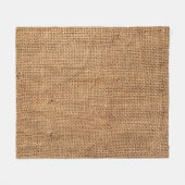 Bruine juten doek zak textuur fleece deken (Voorkant (Horizontaal))