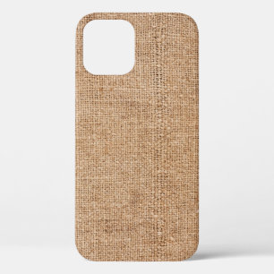 Bruine juten textuur, rustieke zakdoek. Case-Mate iPhone case