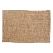 Bruine juten textuur, rustieke zakdoek. kussensloop (Achterkant)