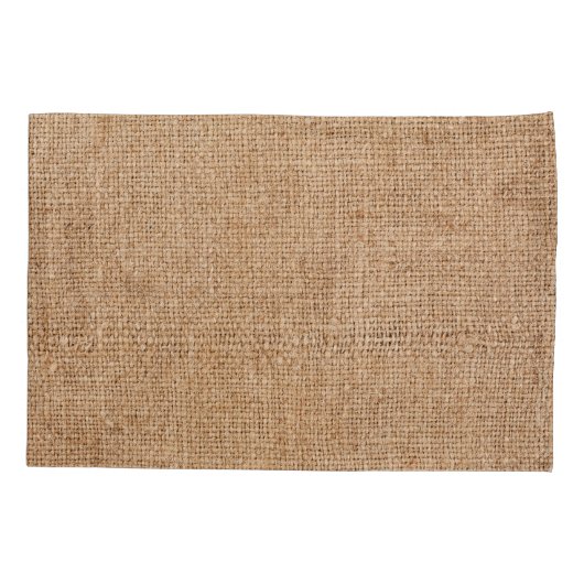 Bruine juten textuur, rustieke zakdoek. kussensloop (Achterkant)