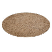 Bruine juten textuur, rustieke zakdoek. snijplank (Hoek)