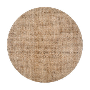 Bruine juten textuur, rustieke zakdoek. snijplank