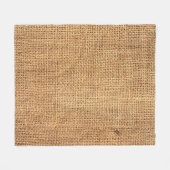 Bruine juten zak: geweven doek achtergrond fleece deken (Voorkant (Horizontaal))