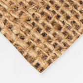 Bruine juten zak: geweven doek achtergrond fleece deken (Hoek)
