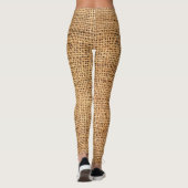 Bruine juten zak: geweven doek achtergrond leggings (Achterkant)