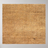 Bruine juten zak: geweven doek achtergrond poster (Voorkant)