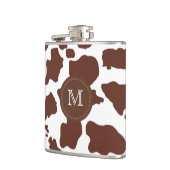 Bruine kabeljauw | Aangepaste monogram fles Heupfles (Links)