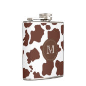 Bruine kabeljauw | Aangepaste monogram fles Heupfles (Rechts)