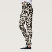 Bruine Kaki Luipaard Print Leggings & Yogabroek (Links)